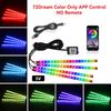 Neon 36 48 72 LED Car Interior Ambient Foot Light with USB Wireless Remote Music App Control Auto RGB Atmosphere Decorative Lamp