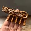 Green Sandalwood Carved Portable Scalp Massage Comb for Women