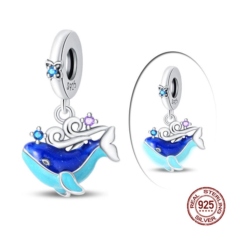 Authentic 100 copper Shell Luminous Bead Charms Crab Octopus Charm Bead Charms Compatible With Authentic Bracelets Do It Yourself Jewellery Making Wo