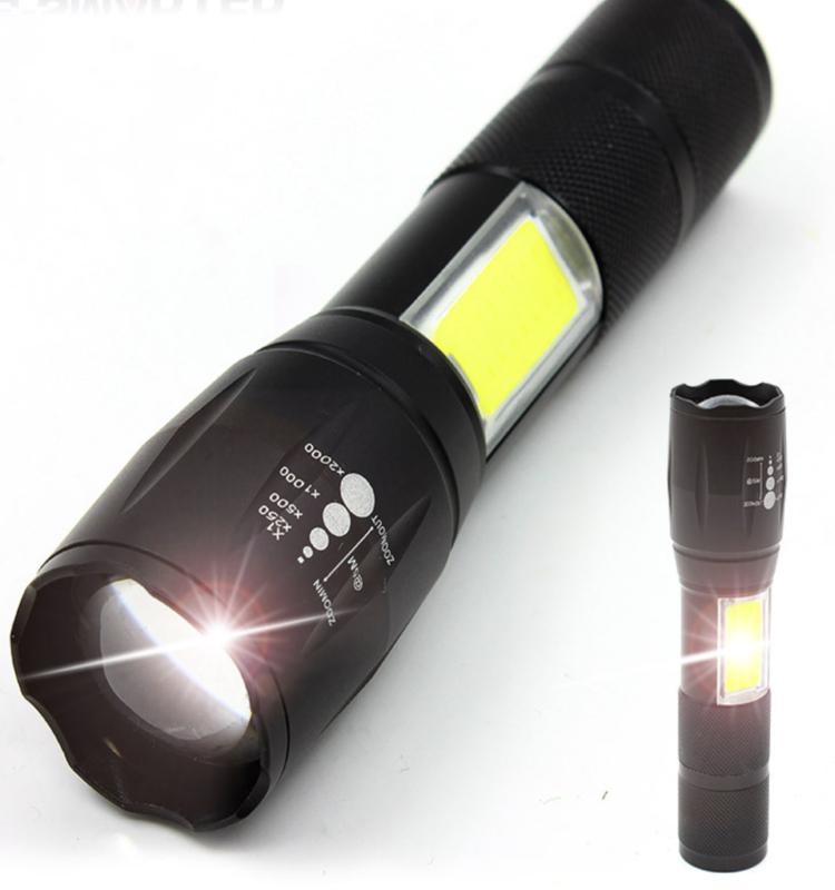 Strong tactical flashlight military zoom rechargeable ip67 searchlight father's day