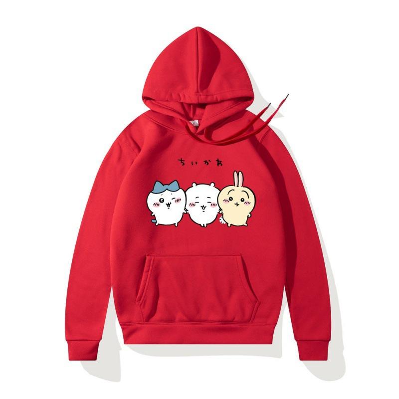 Anime manga Kawaii Chiikawa print hoodie for men and women