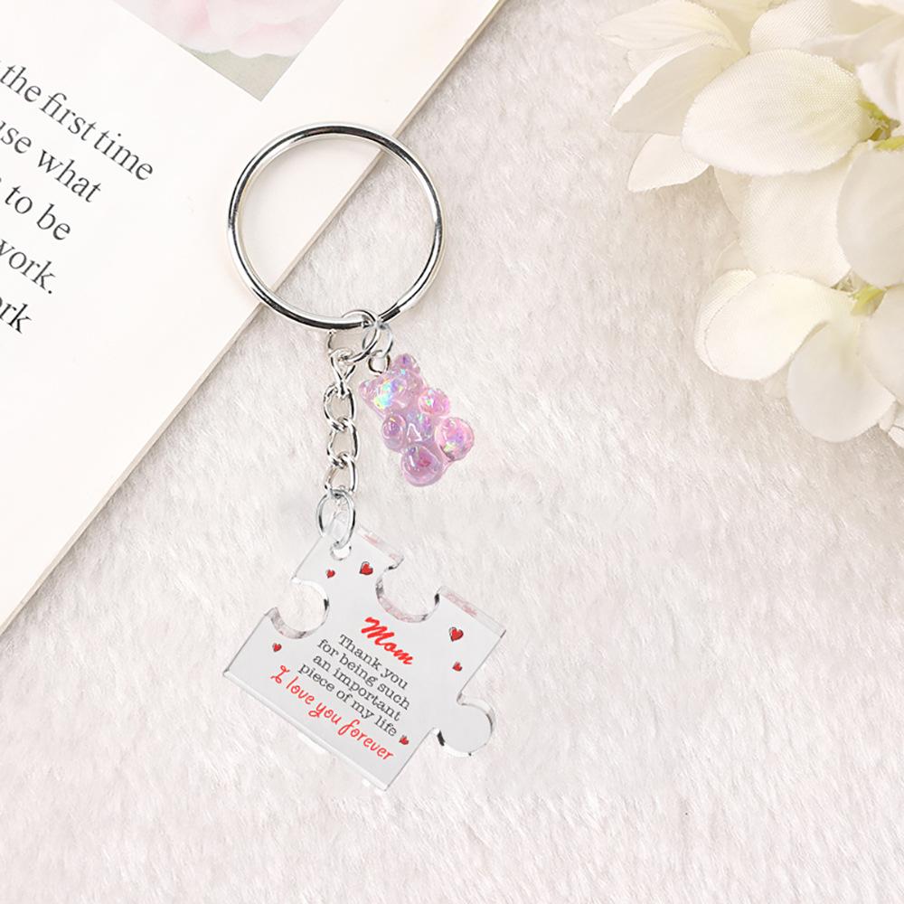 Acrylic Keychain Creative Small Gift Keychain Pendant Mothers Day Fathers Day Thanksgiving Day Gift