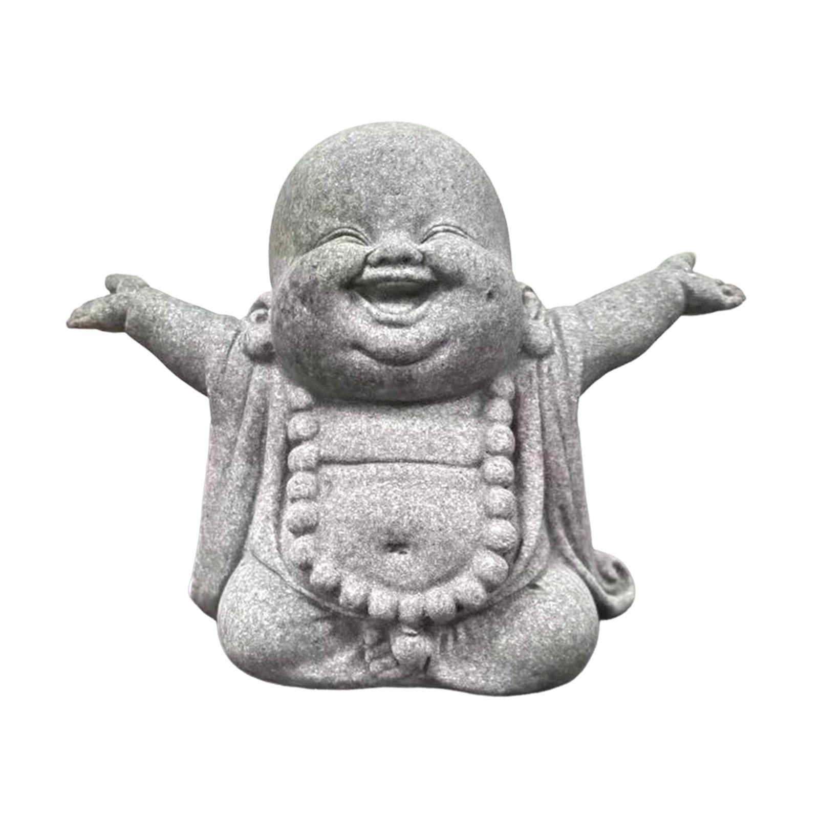 

Buddha Statue Decorative Figurine Ornament Miniature Antique Tea Pet Ornament for Living Room Desktop Car Dashboard