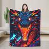 Fierce Western Dragon Blanket Soft Warm Fluffy Plush Throw Blanket For Boy Girl Outdoor Flannel Bedspread Bed Cover