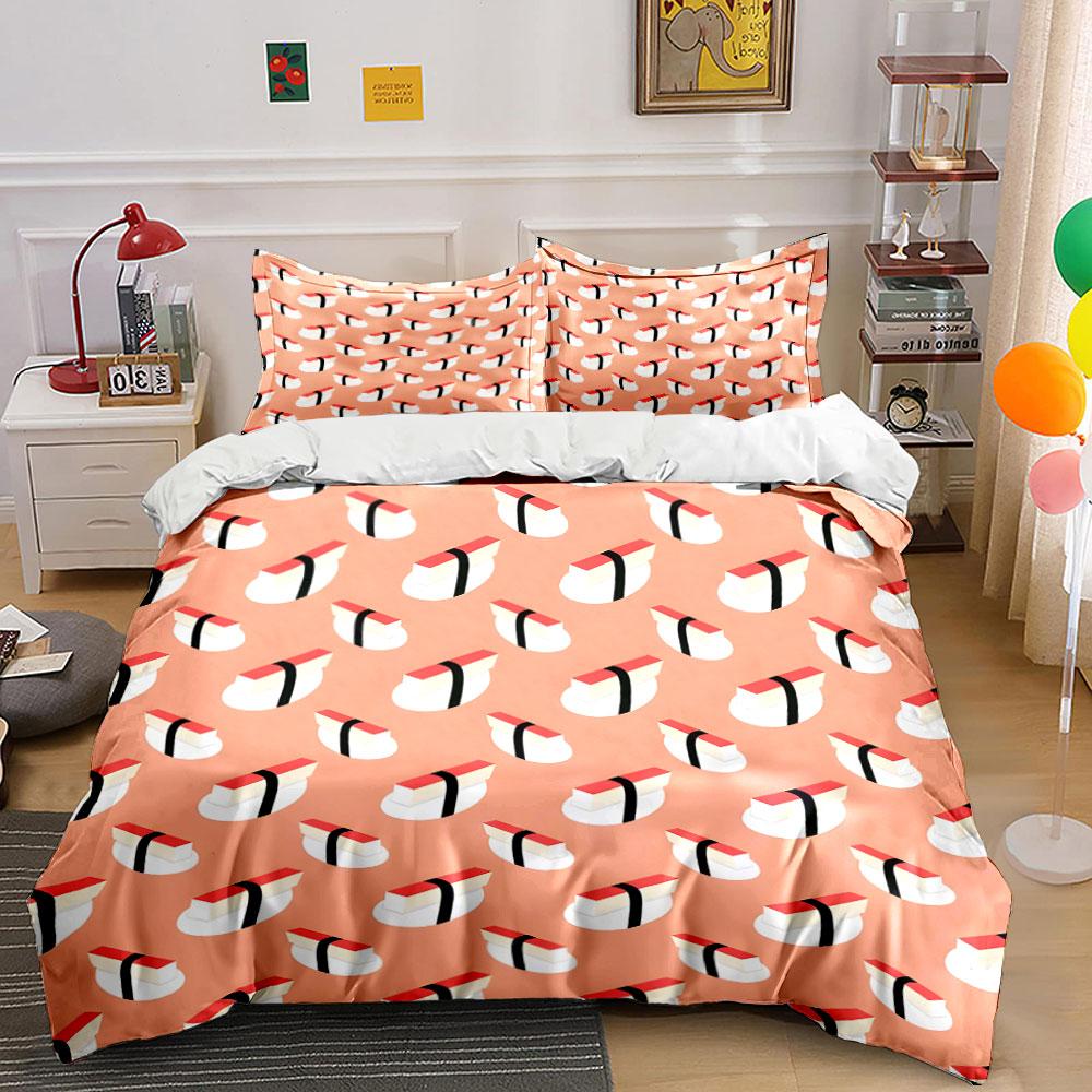 Whimsical sushi dreams. Bedding sets Duvet covers Pillowcases(1* Duvet Cover 2* Pillowcases without duvet insert)