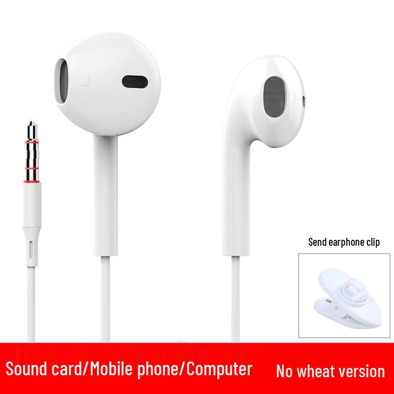 Wired In-Ear Computer Headphones with Microphone and 2-3 Meter Extension Cable, Dual Plug for Live Monitoring.