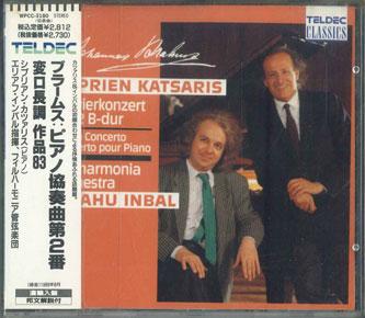 CD CYPRIEN KATSARIS, ELIAHU INBAL, PHI - Klavierkonzert Nr2 B Dur Op83 WPCC3180 TELDEC 1990 Japan Obi Classical Used