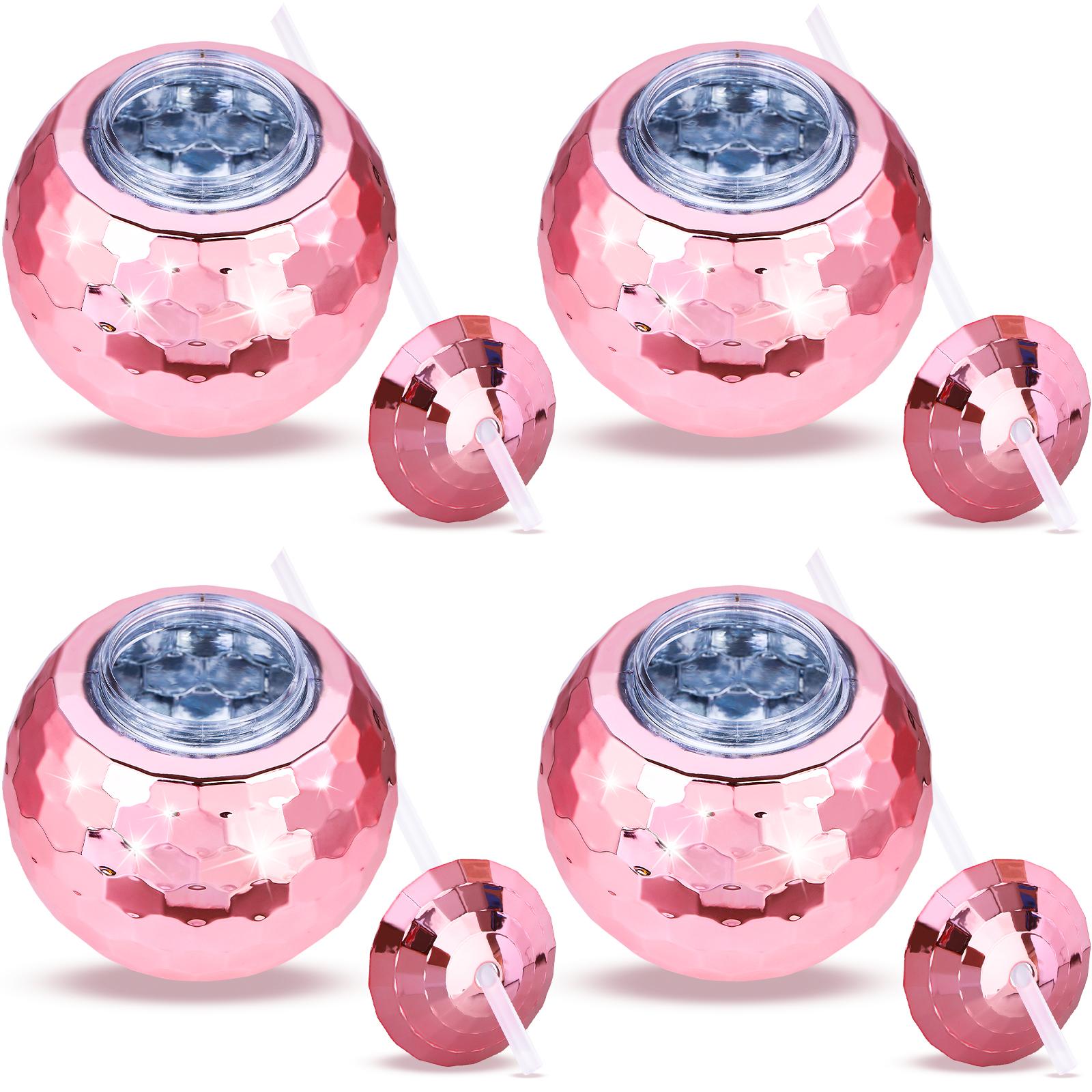 4 Pieces Disco Wine Cups Disco Flash Ball армия зеленый