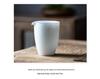 Minimalist White Jade Porcelain Kung Fu Tea Set: Handmade Teacups & Gaiwan Business Gift