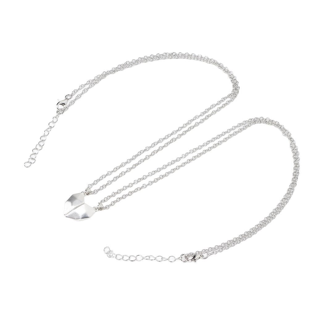 Couples Necklace Adjustable Size Magnetic Design Fine Workmanship Heart Shaped Matching NecklaceCombination 3
