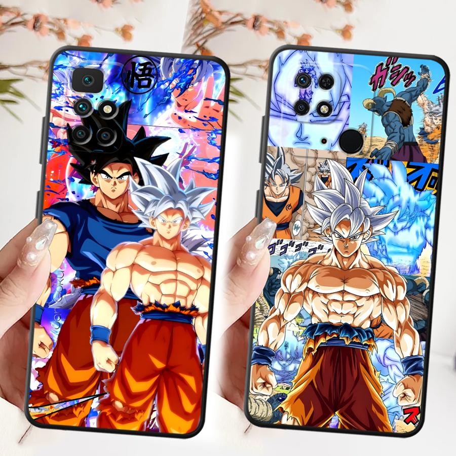 Black Soft Phone Cover Case for Xiaomi Redmi 13C A4 10 A3 12C A1 A2 Plus A5 9 14C K40 K80 Pro Canvas Art Walls Dragon Ball Goku
