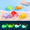 1Pc 1.77" Glow In Dark Sea Turtle Figurines Resin Glow Animal Miniature Figurines Ocean Theme Diy Home Garden Decoration