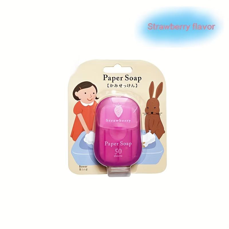 50Pcs Lavender Portable Soap Sheets, Glycerin Disposable Soap Paper for Travel Camping Outdoor