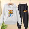 Felpa con cappuccio per bambini 3-12 anni Stampa Anime GUYS Cappotto Affascinante Felpa+Pantaloni Bambini Ragazze Neonato Set Trendy per il Tempo Libero