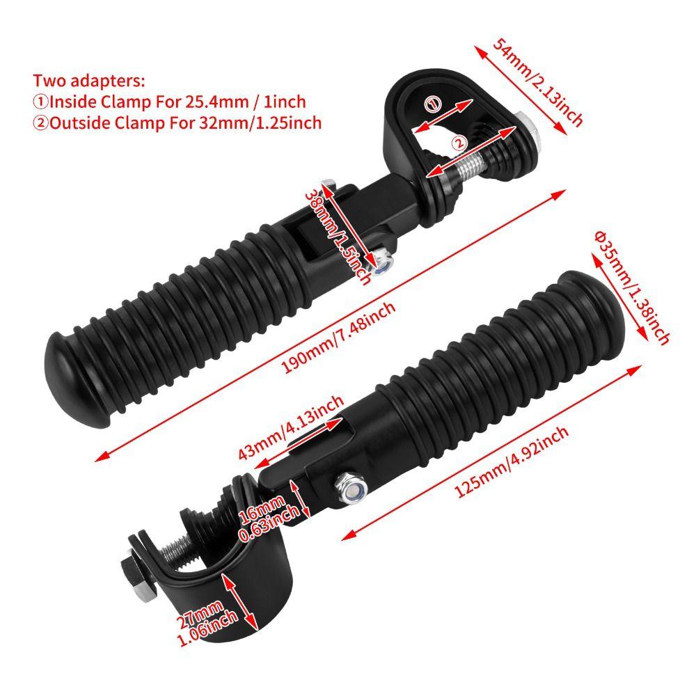 26mm-31mm Bumper Guard Universal Motorcycle Foot Pegs Replacement Foot Pegs  Highway Crash Bar