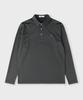 PANICALE Charcoal Golf Stretch Jersey Long Sleeve Polo Shirt