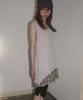 Some Place Check Layered Flower Snap Point Shirred Sleeveless Mini Flare Dress [Pink]