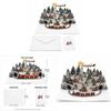 Christmas Snowman Pop Up Card With Forest Scene Handmade Holiday Greeting Card For Seasonal Gifts