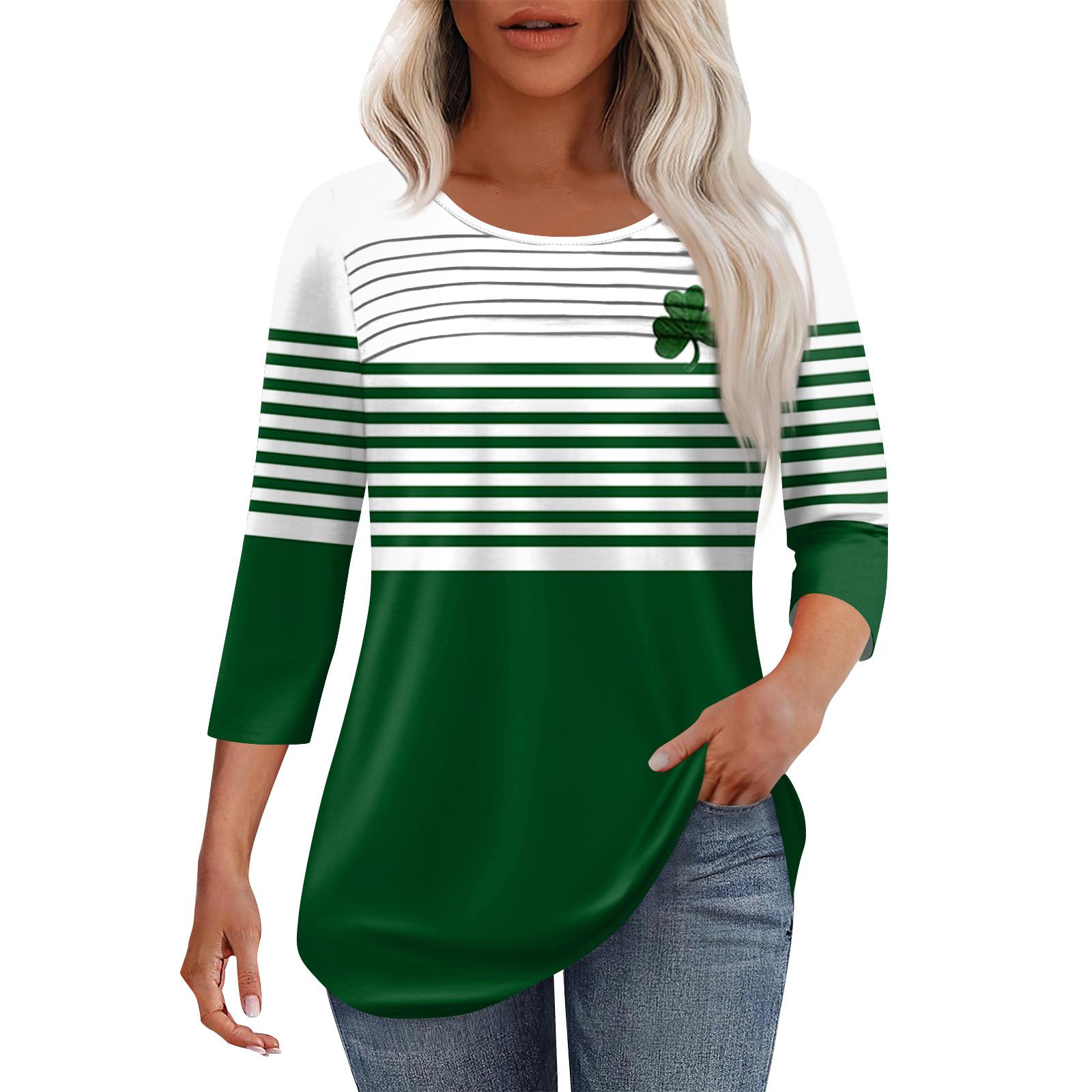 

Жіноча модна плісирована верхня частина з рукавами 3/4 і круглим вирізом XXXL