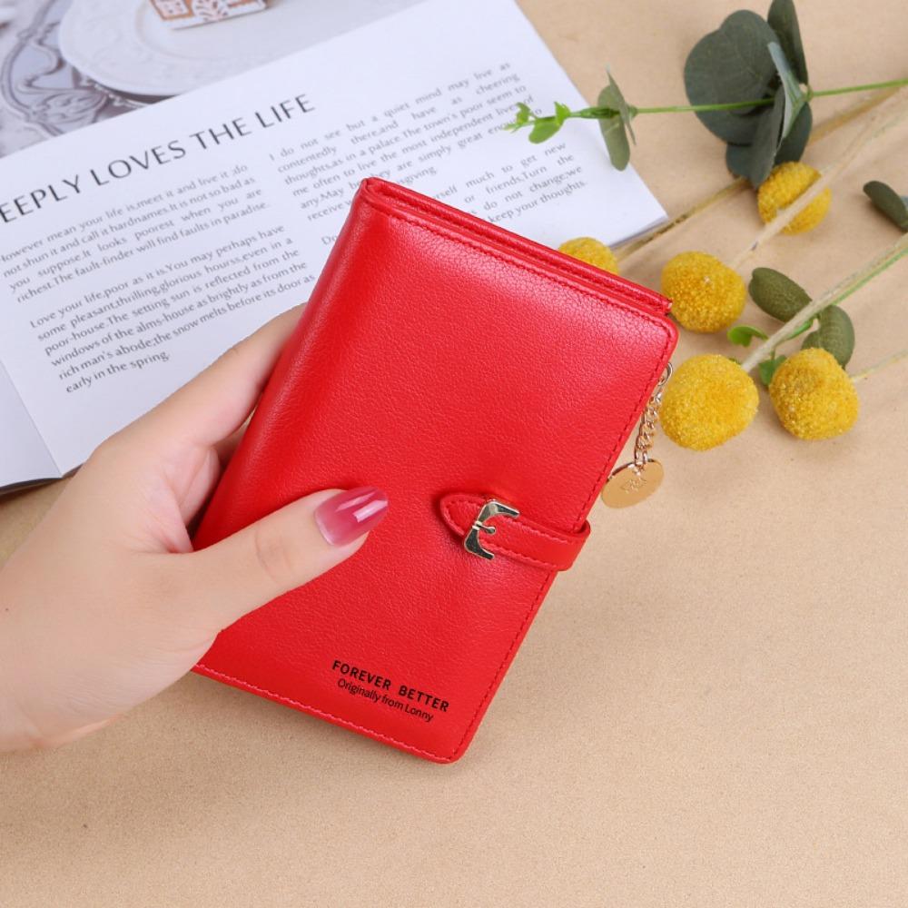 

Waterproof Women Long Wallet Multi-position Female Coin Pocket Leather Ladies Card Bag Travel червоний