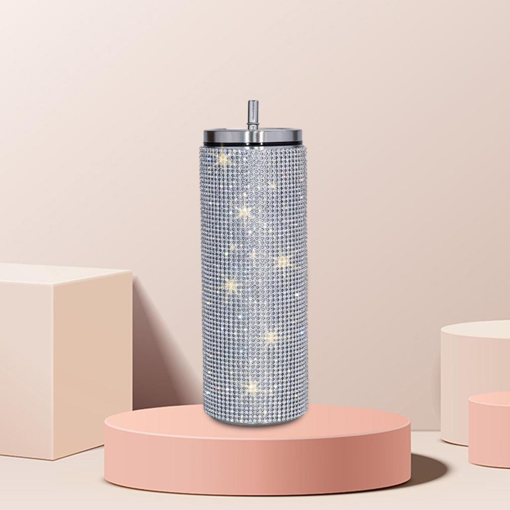Vakuová láhev Diamond Bling Cup 600 ml Nádoba na nápoje Nerezová pro domácnost