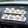 Mini Resin Cat Figurine Cute Cat Animal Models Miniature Ornaments for Cake Topper Micro Landscape Dollhouse Garden Home Desk Decor