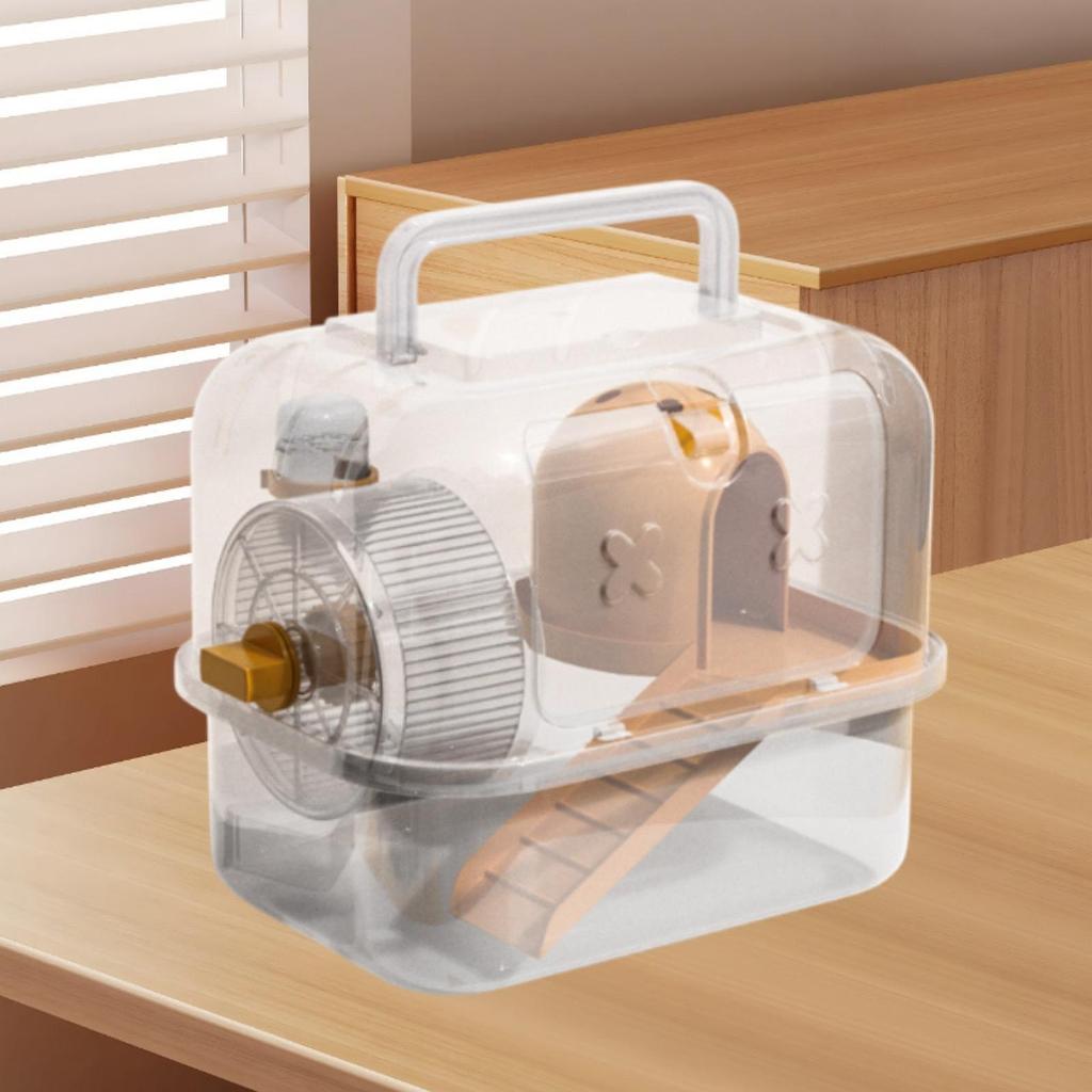 Portable Hamster Carrier Cage Breathable Small Animal Handbag Outdoor Pet Outgoing Cage Carrier Case for Chinchilla Squirrel