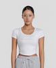FREEDOM Modal U-Neck Crop Short Sleeve (White)
