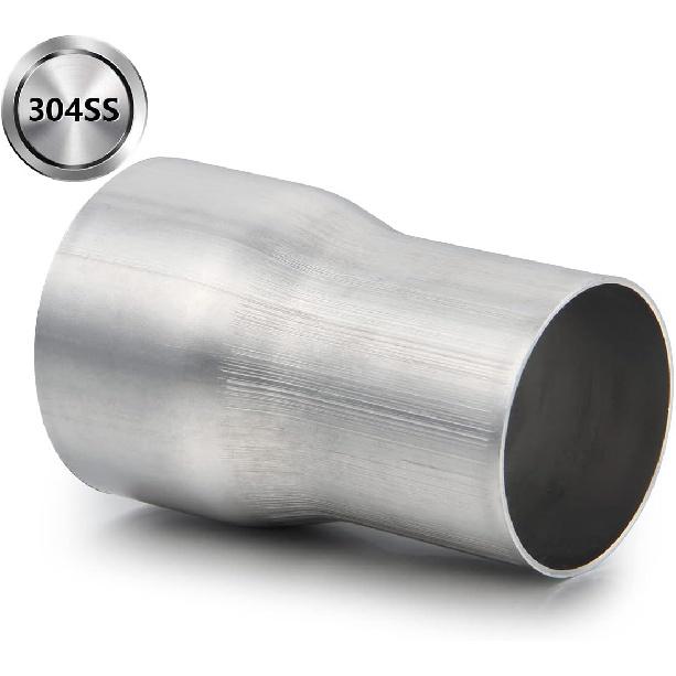 Exhaust Adapter Connector 2" ID To 2.5" ID, A-KARCK Exhaust Pipe Reducer 4" Overall Length 304 Stainless Steel