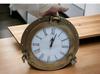 Antique Brass Nautical Maritime Ship's & Boat Clock Marine Time Beach Style Quartz Wall Clock Porthole ~ Home Décor Gift, Housewarming Gift