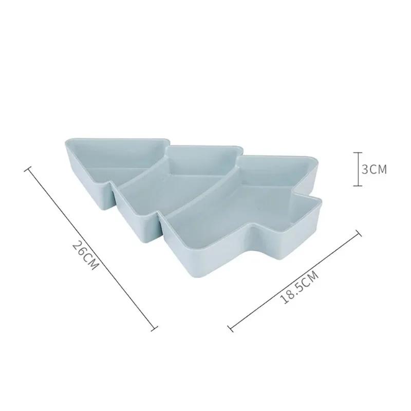 Christmas Tree Fruit Bowl Home Snack Plate Plastic Candy Dish Melon Seeds Dried Fruit Box Lazy Snack Box