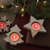 Wooden Xmas Snowflake Candlestick New Year Star Tree Shaped Candle Holder Noel Natal Christmas Decoration for Home Table Desktop