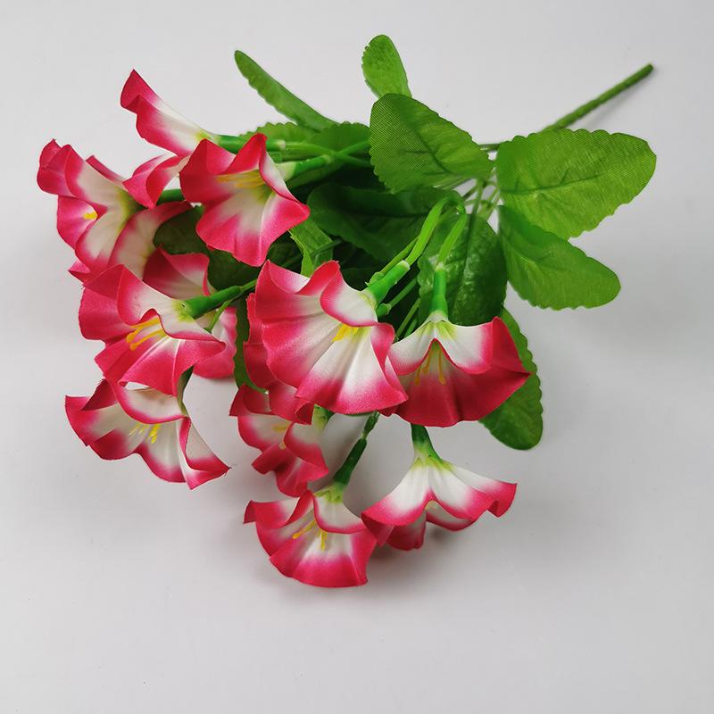 Artificial Morning Glory Floral Table Decoration – Creative Handcrafted Plastic Flowers for Living Room & Wine Cabinet Decor