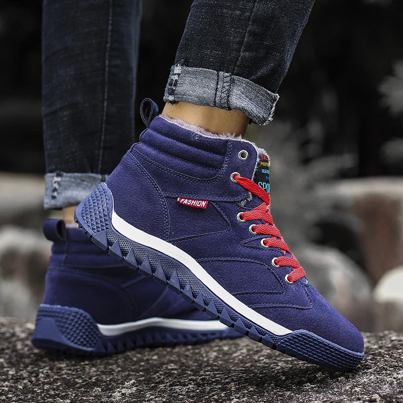Fashion 2024 Winter Mens Boots Snow Brand Outdoor Ankle Boots Man Plush Keep Warm Sneaker Men Footwear Hiking Boot Casual Cotton Shoes