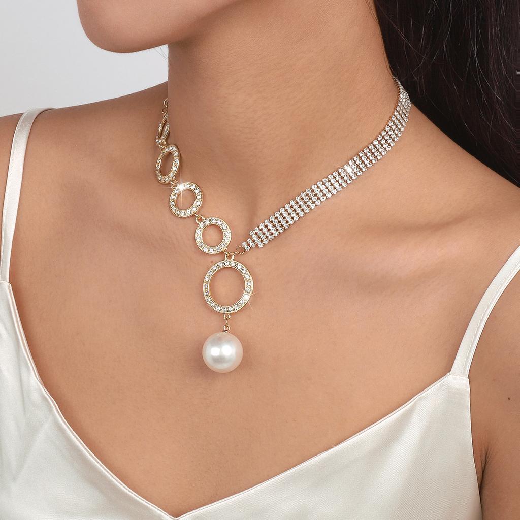 Women European Fashion Pearl Clavicle Necklace Choker Color Rice Bead Bohemian Style Necklace For Women Jewelry