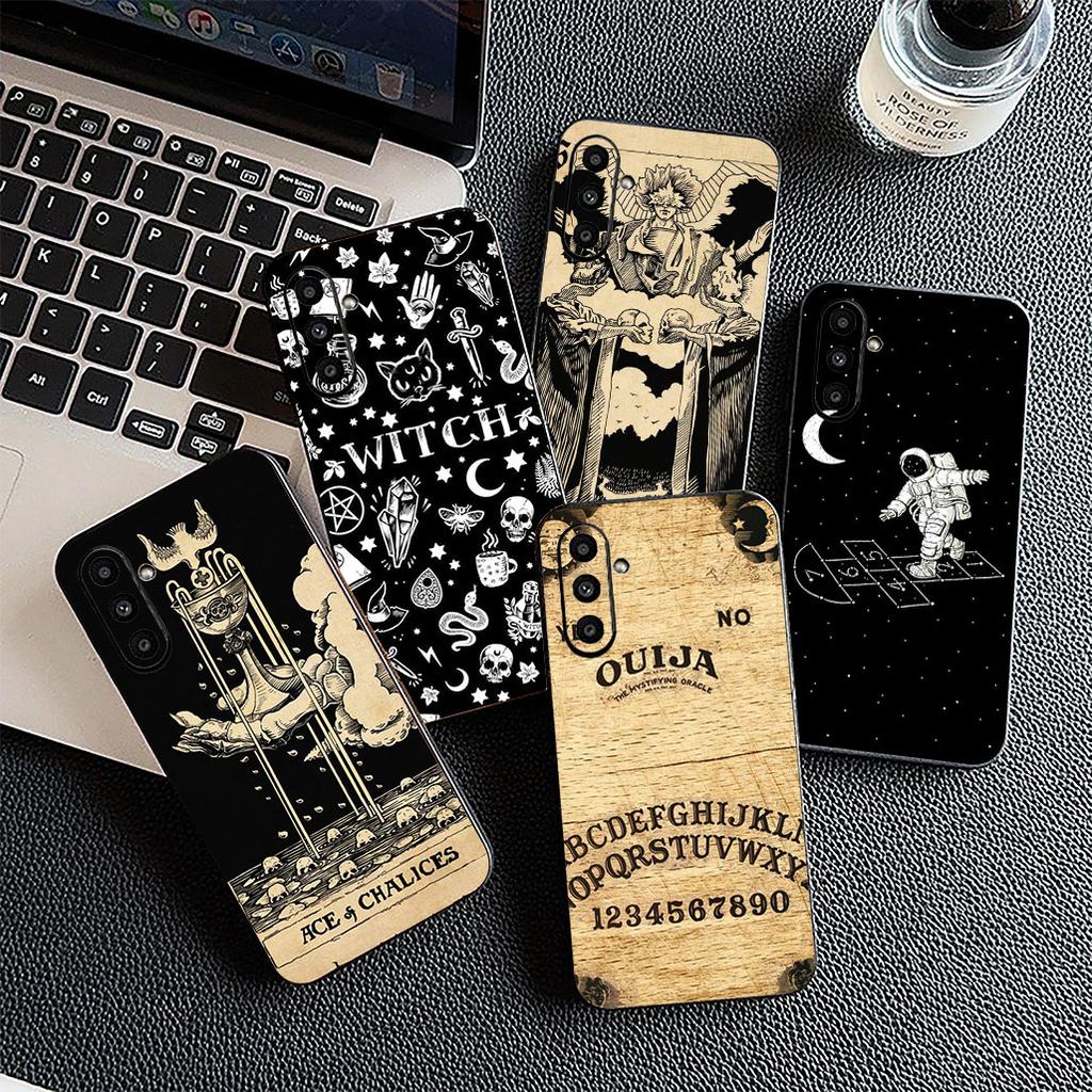 Witch Divination Tarot Moon Astronaut Space for Samsung Galaxy S25 S24 S23 FE Ultra Plus S7 Edge S25+ S24+ A56 5G + Phone Case