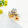 5 Pcs Metal Heart-shaped Points Dice Role Playing Dice Six Sided Dice Round Corner Dice DIY Mahjong Accessories