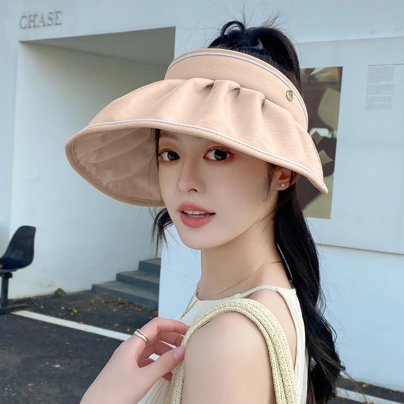Shell Sunscreen Empty Top Hat Women's Summer New Headband Sun Hat Outdoor Travel Sun Hat Adjustable Beach Hat