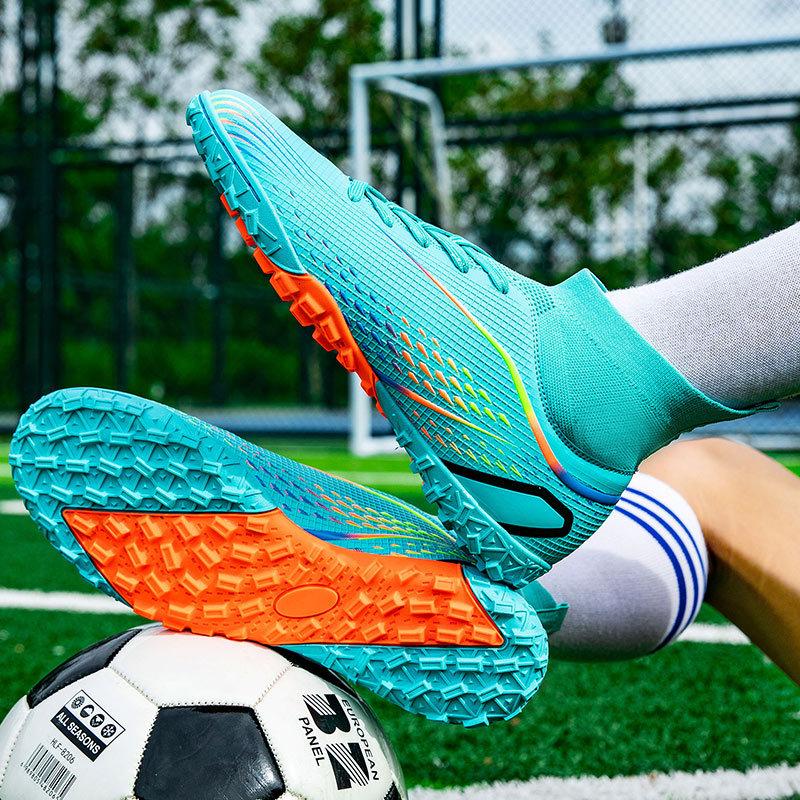

Foreign trade high-top football shoes men s sports football shoes broken nails college students non-slip football game training shoes 46