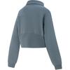 Li-Ning Fitness Series Sport Leisure Simple Color Block Zipper Cardigan Sweatshirt Women sweatshirt Storm-Gray AWDV460-3
