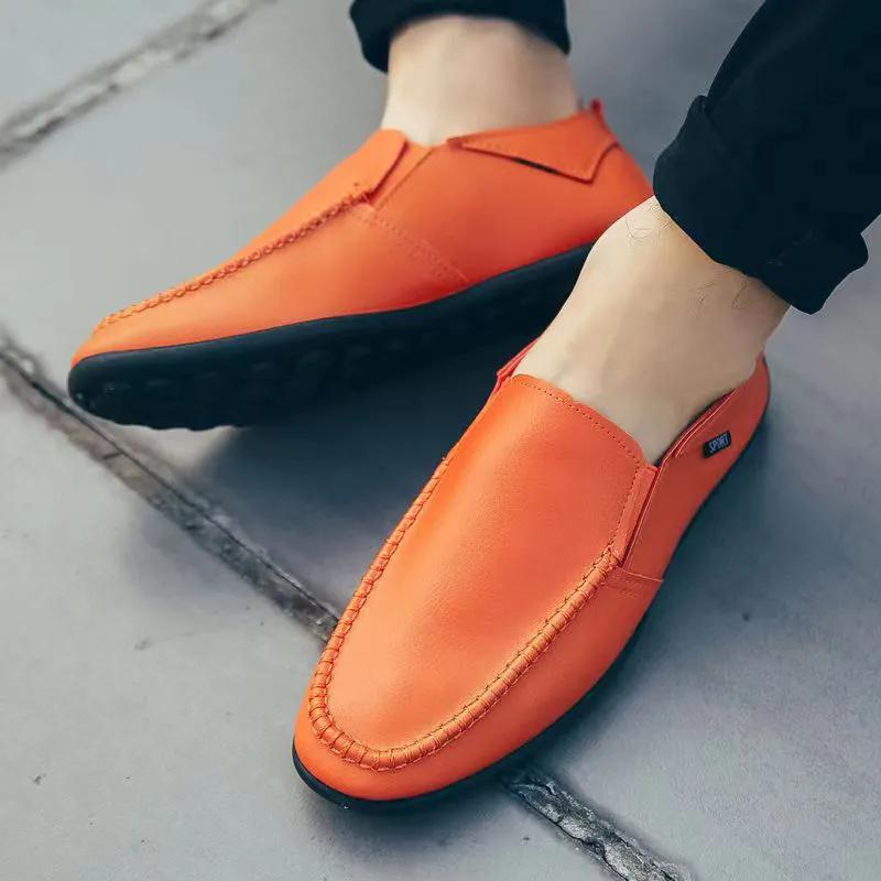 Men's Casual Shoes Peas Shoes Men's Small Leather Shoes Breathable Men's Small White Shoes