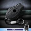 Fit For Mercedes Benz E Class W213 W205 E200 E260 E300 E320 Amg Cla Suede Fabric Genuine Leather Auto Key Fob Cover Smart Remote Housing Cover