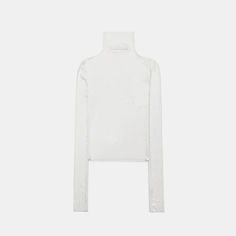 Badblood BCAC Scharfes Amerikanisches Einfarbiges Langarm-Hochhals Damen Slim Fit Baselayer Top
