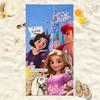 Princess Style Cartoon Printed Microfiber Beach Towel Soft Water Absorbent Bath Towel For Girls