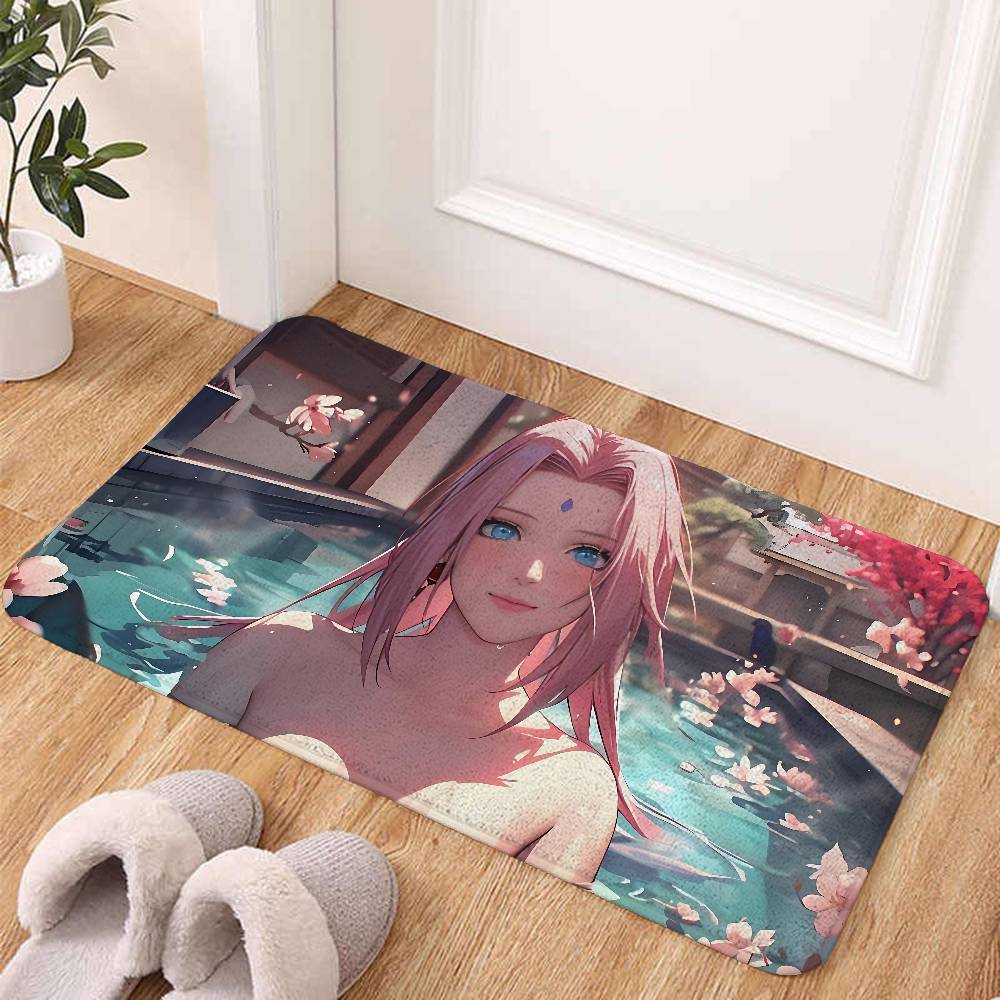H-Haruno-N-narutoS-Sakura-Floor Mat For Living Room Sofa Floor Cushions Modern Soft Fluffy Home Rug For Bedroom Play Carpet