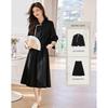 Mohanyimei New Chinese Style Disc Button Contrast Coat