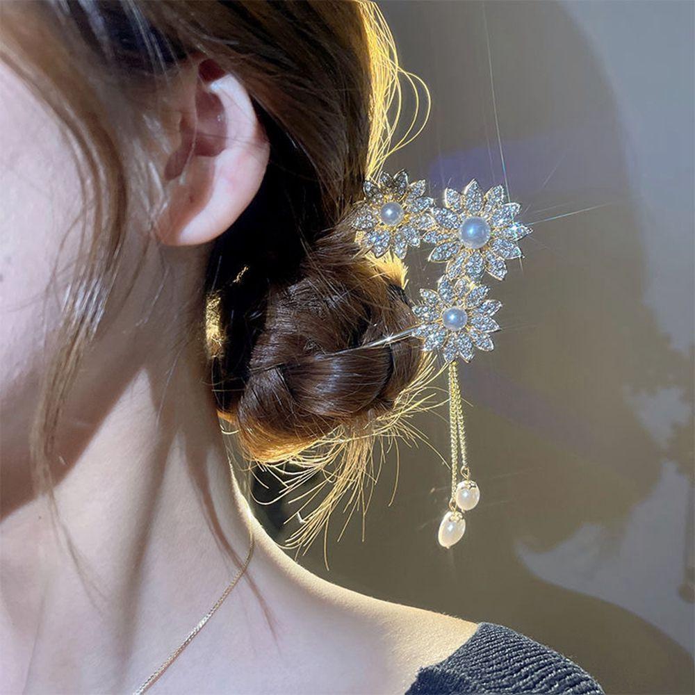 Design Tool  Pearl Hairpin Hanfu Hair Sticks Ancient Style Hairpin U Shaped Hairpin