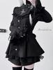 Jundakara Long Sleeve Dress with Cute and Perfect for a Sickly French or Idol Perfect for and Size M Women's Shorts, Lace, Cross, Ribbon, Ruffles,