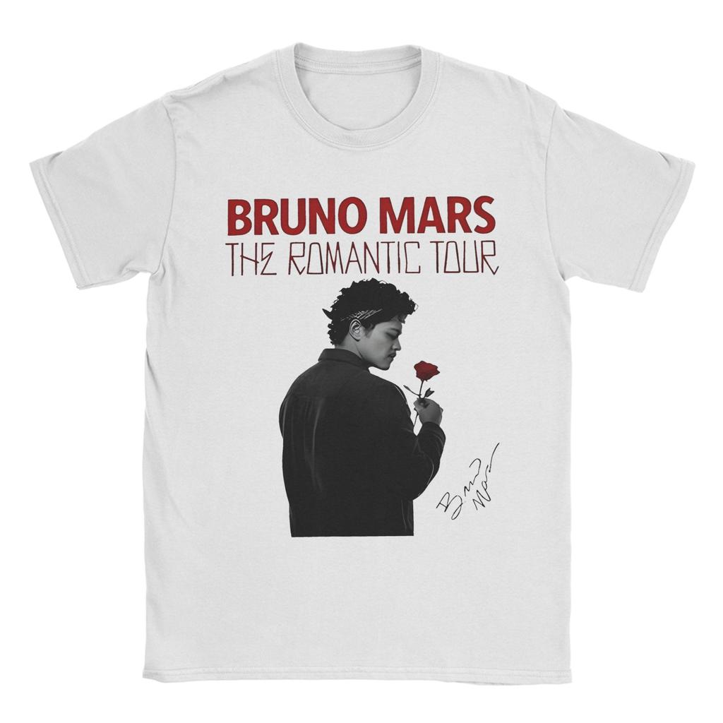 Brunos Mars The Rounisextic Tour Tshirt Summer Harajuku T Shirts Unisexs Pure Cotton Crewneck Oversized Tees Short Sleeve Tshirt