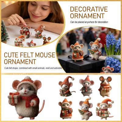 Cute Mouse, Adorable Mouse Ornaments, Handmade Decorations, Mouse Animal Decorations, Home Decor Gifts